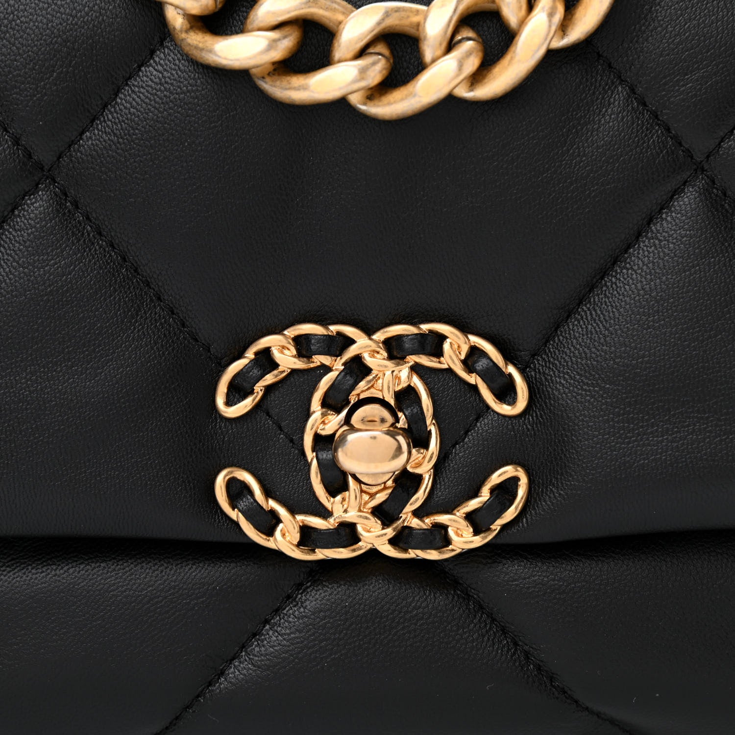 Chanel Goatskin Quilted Medium Chanel 19 Flap Black 8 of 10