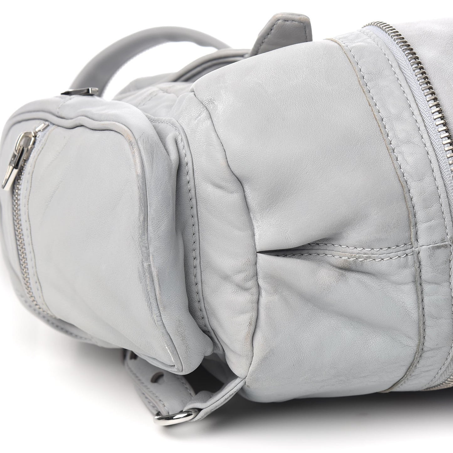 Lambskin Mini Marti Backpack Washed Powder Rhodium Hardware