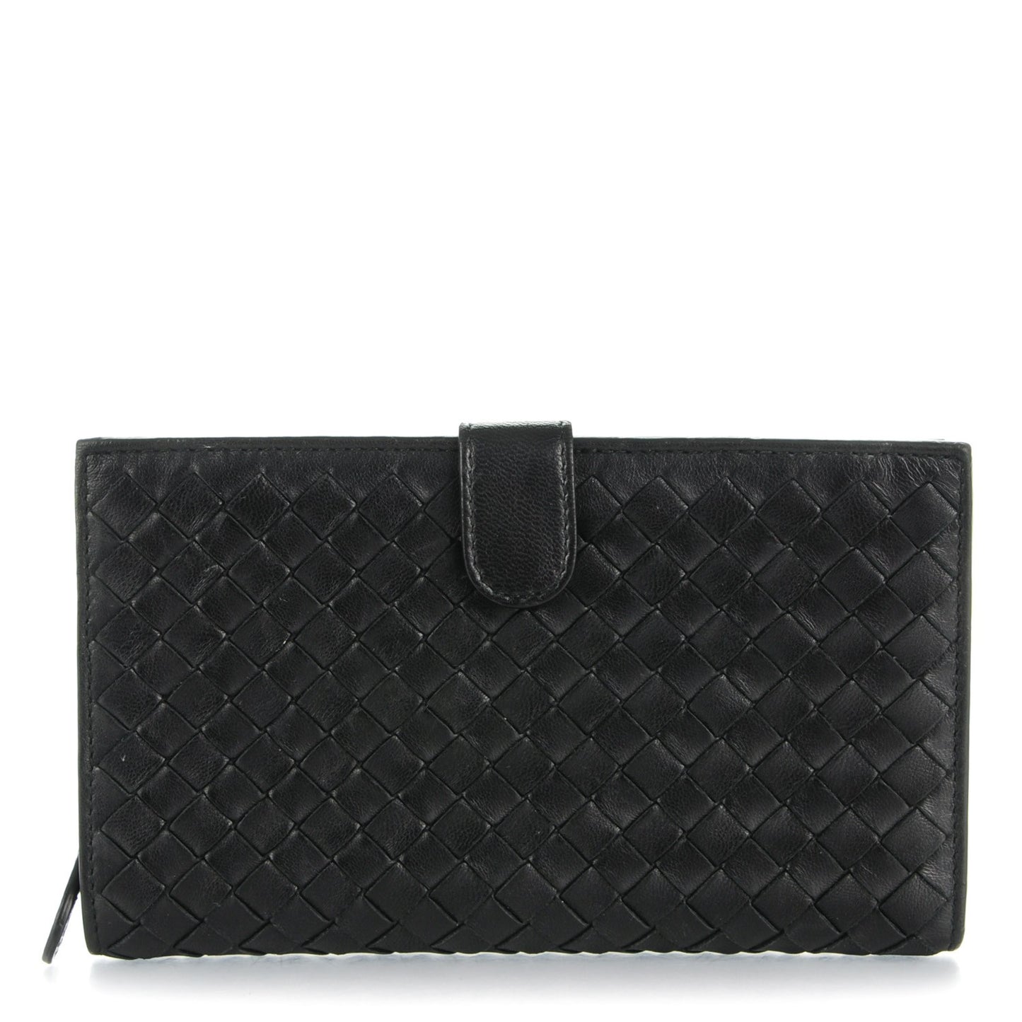 Nappa Intrecciato Continental Wallet Black