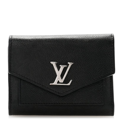 Louis Vuitton Soft Calfskin My Lockme Compact Wallet Black 1 of 13