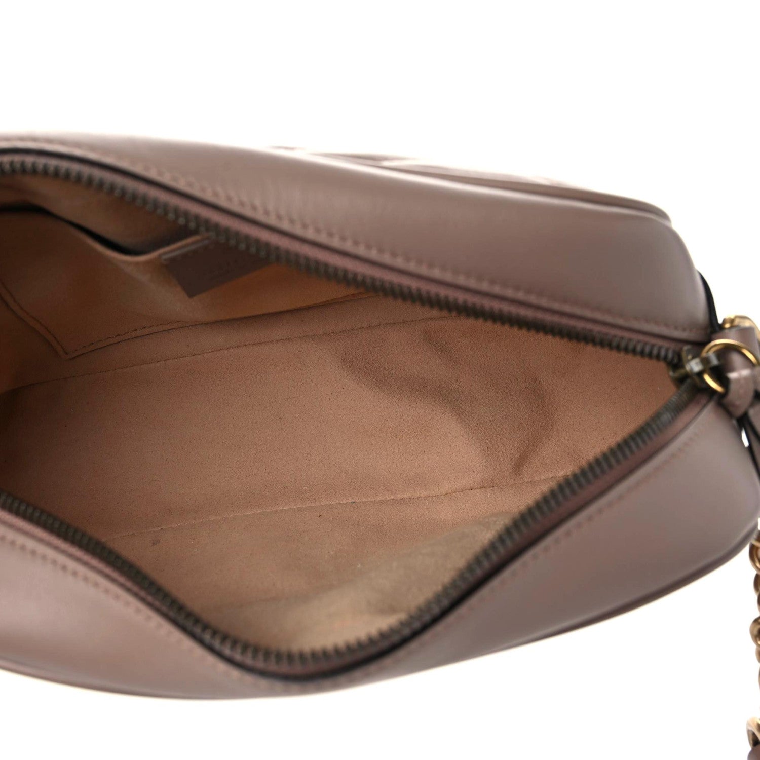 Gucci Calfskin Matelasse Small GG Marmont Chain Shoulder Bag Porcelain Rose 10 of 14