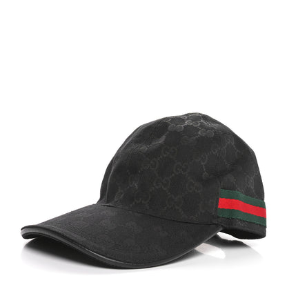 Gucci Monogram Web Baseball Hat M Black 1 of 10
