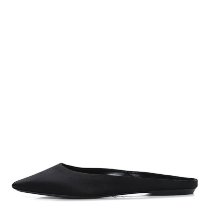 Saint Laurent Crepe Satin Lido Slip On Mule 41.5 Black 1 of 9