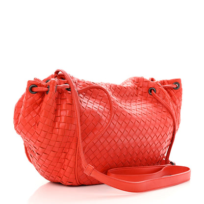 Bottega Veneta Nappa Intrecciato Crossbody Flap Bag Red 3 of 18