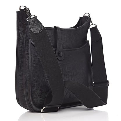 Hermes Taurillon Clemence Evelyne III PM Black 3 of 14