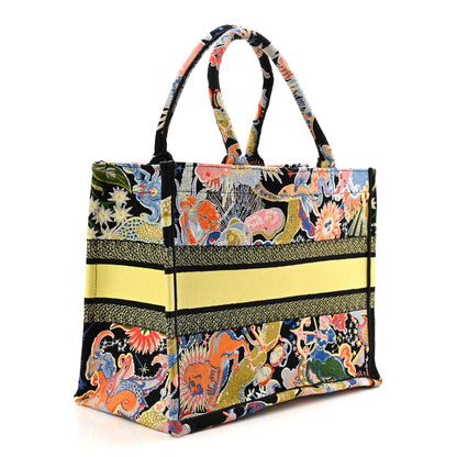 Christian Dior Canvas Zodiac Fantastico Embroidered Medium Book Tote Black Multicolor 3 of 10