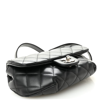 Chanel Calfskin Quilted CC Uniform Flap Belt Bag Black 4 of 10