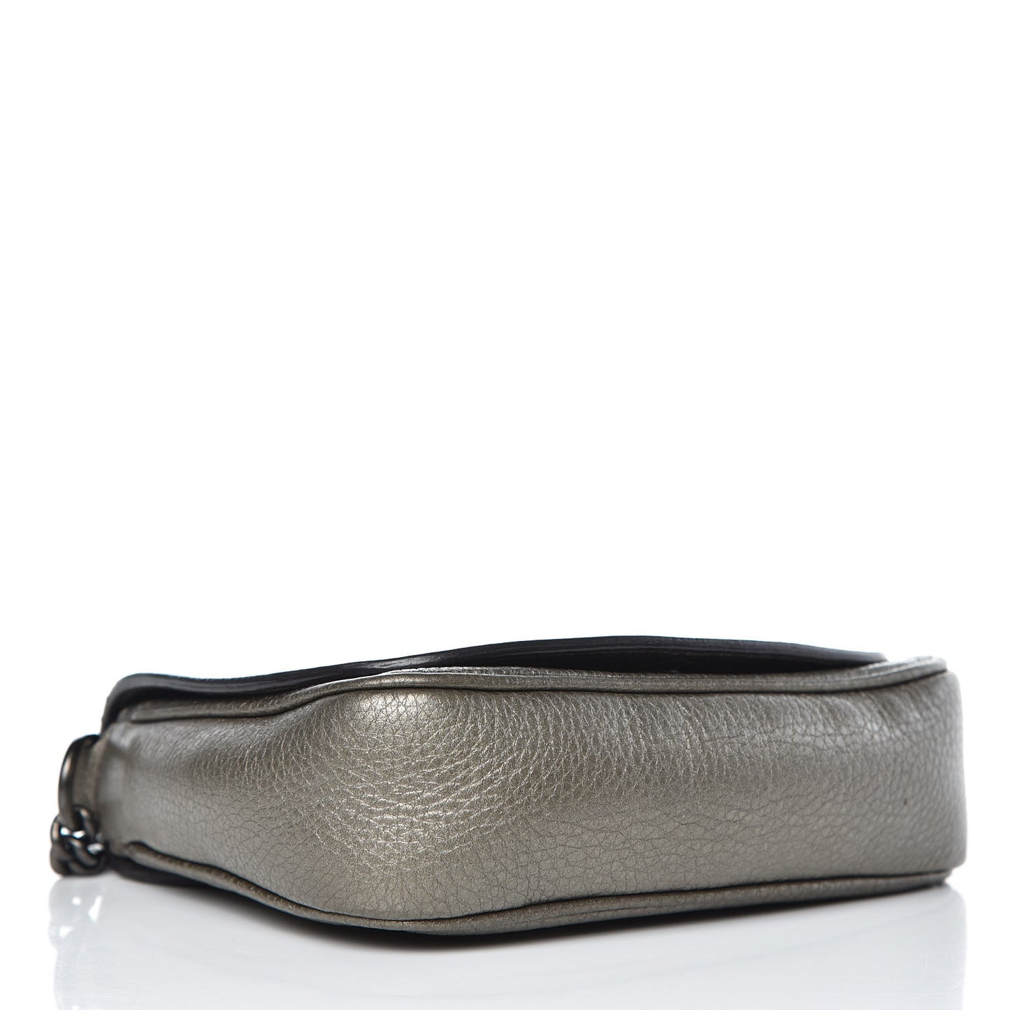 Metallic Pebbled Calfskin Small Soho Flap Crossbody Sasso