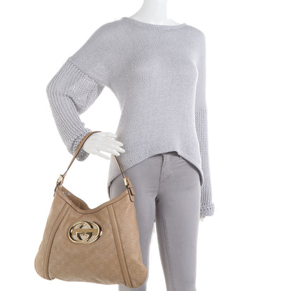 Gucci Guccissima Medium Britt Hobo Beige 2 of 7