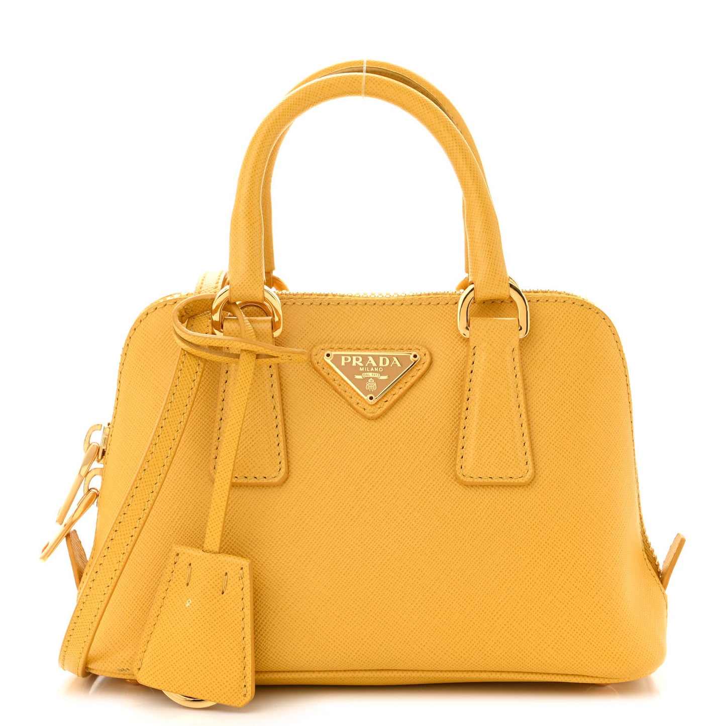 Saffiano Lux Mini Promenade Tote Yellow