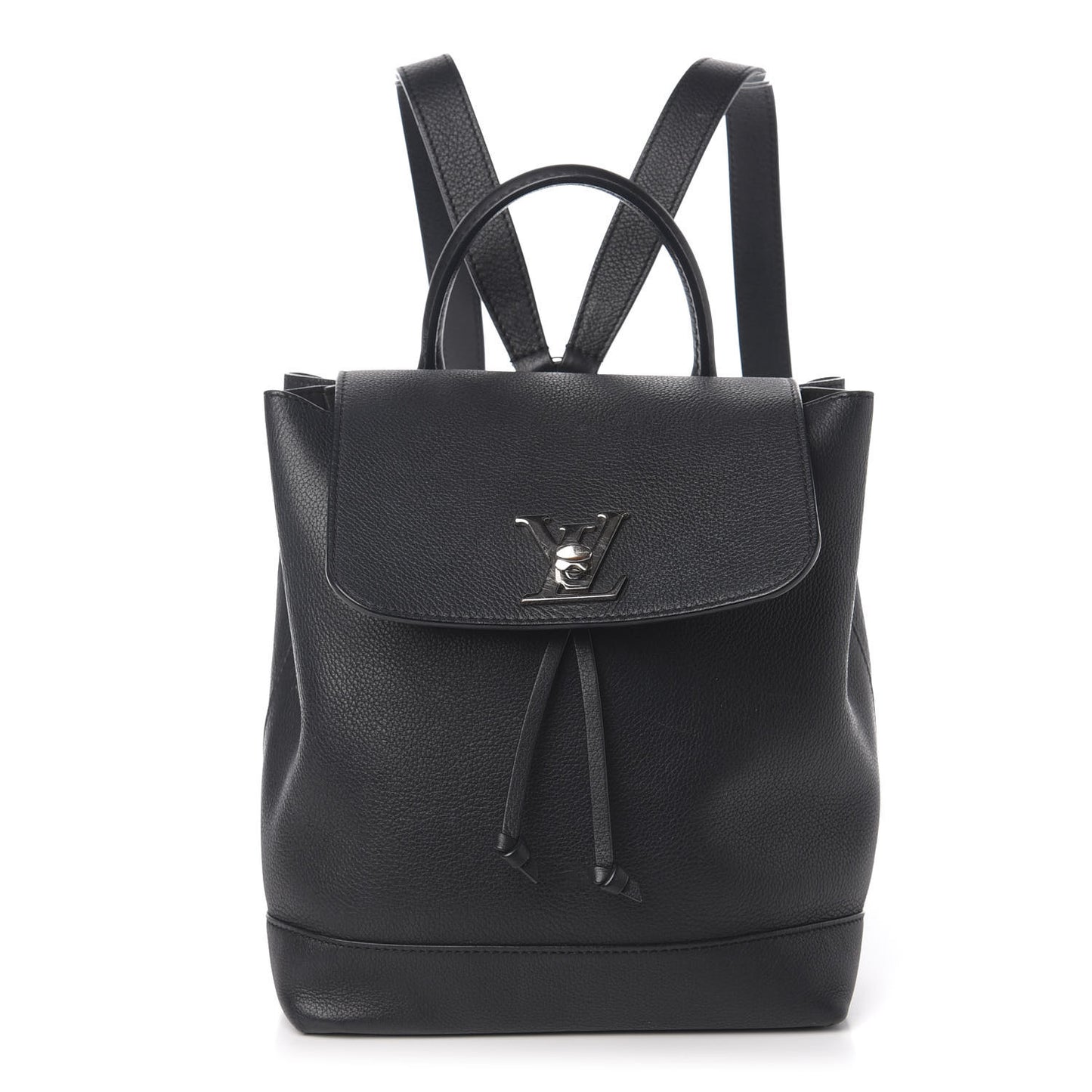 Calfskin Lockme Backpack Black