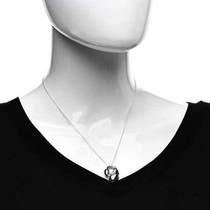 Tiffany Sterling Silver Elsa Peretti Double Teardrop Pendant Necklace 2 of 5
