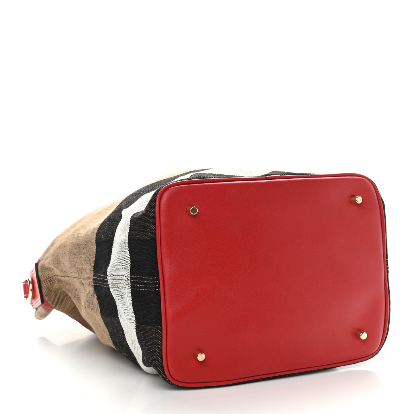 Canvas Mega Check Medium Ashby Hobo Cadmium Red