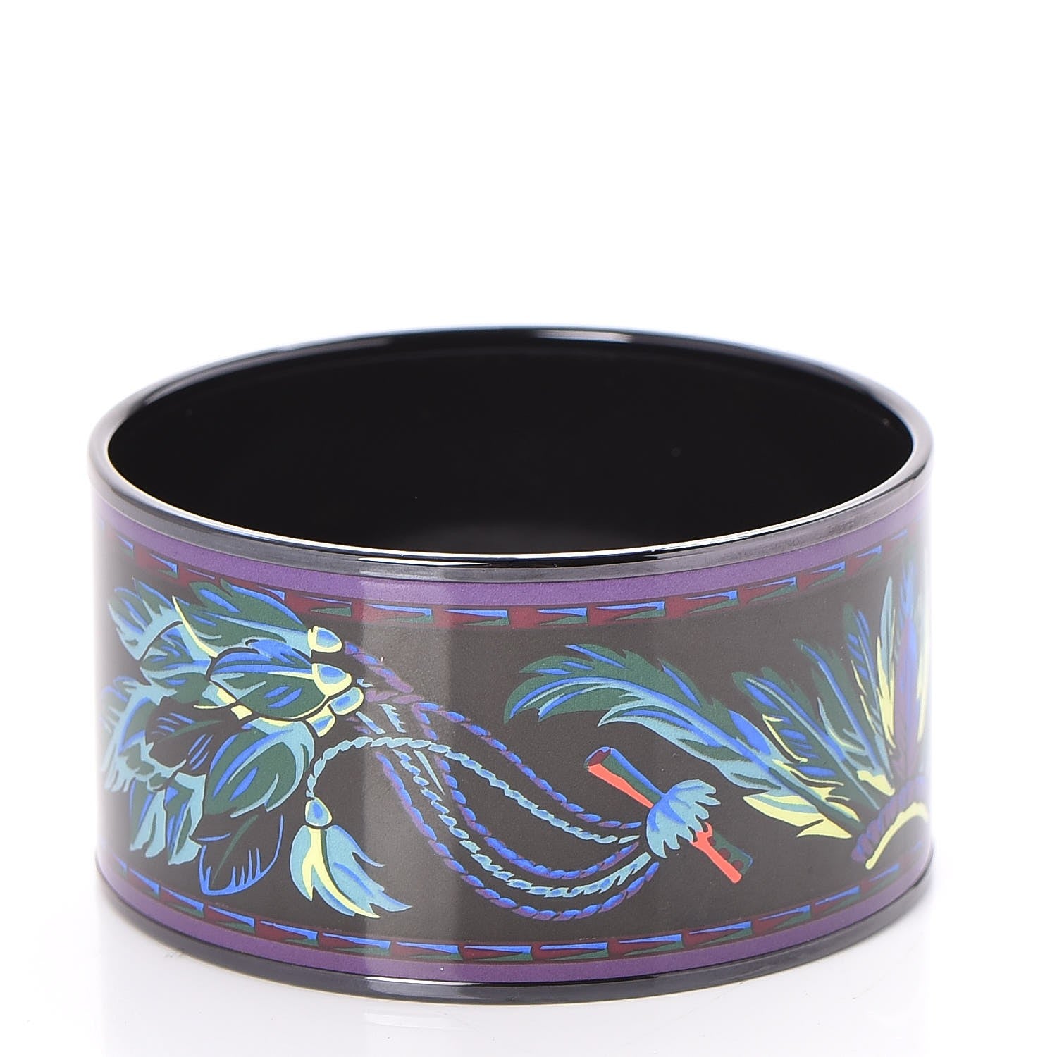 Hermes Enamel Printed Brazil Extra Wide Bracelet 65 4 of 7