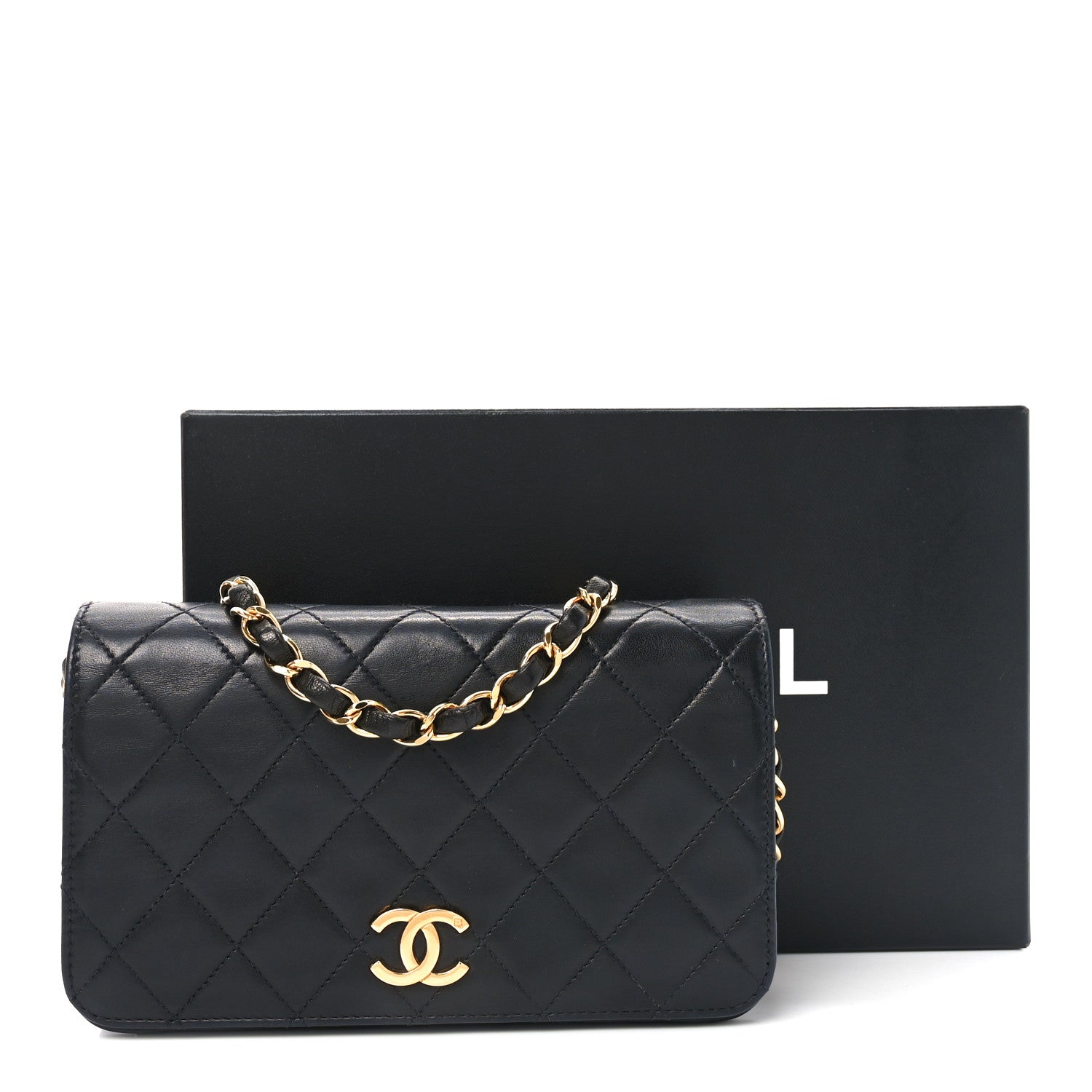 Chanel Lambskin Quilted Wallet On Chain WOC Black 11 of 11