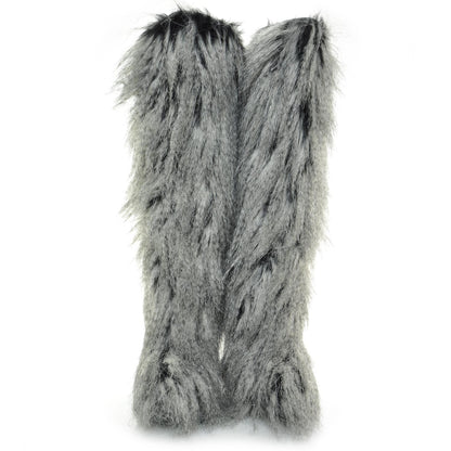 Chanel Fantasy Fur Icicle Heel Mukluks Boots 39 1 of 7