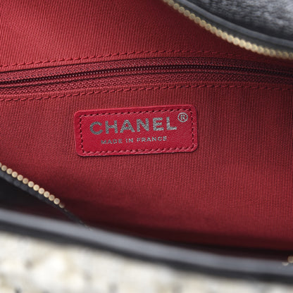 Chanel Tweed Calfskin Quilted Medium Gabrielle Hobo Ivory Black 6 of 10