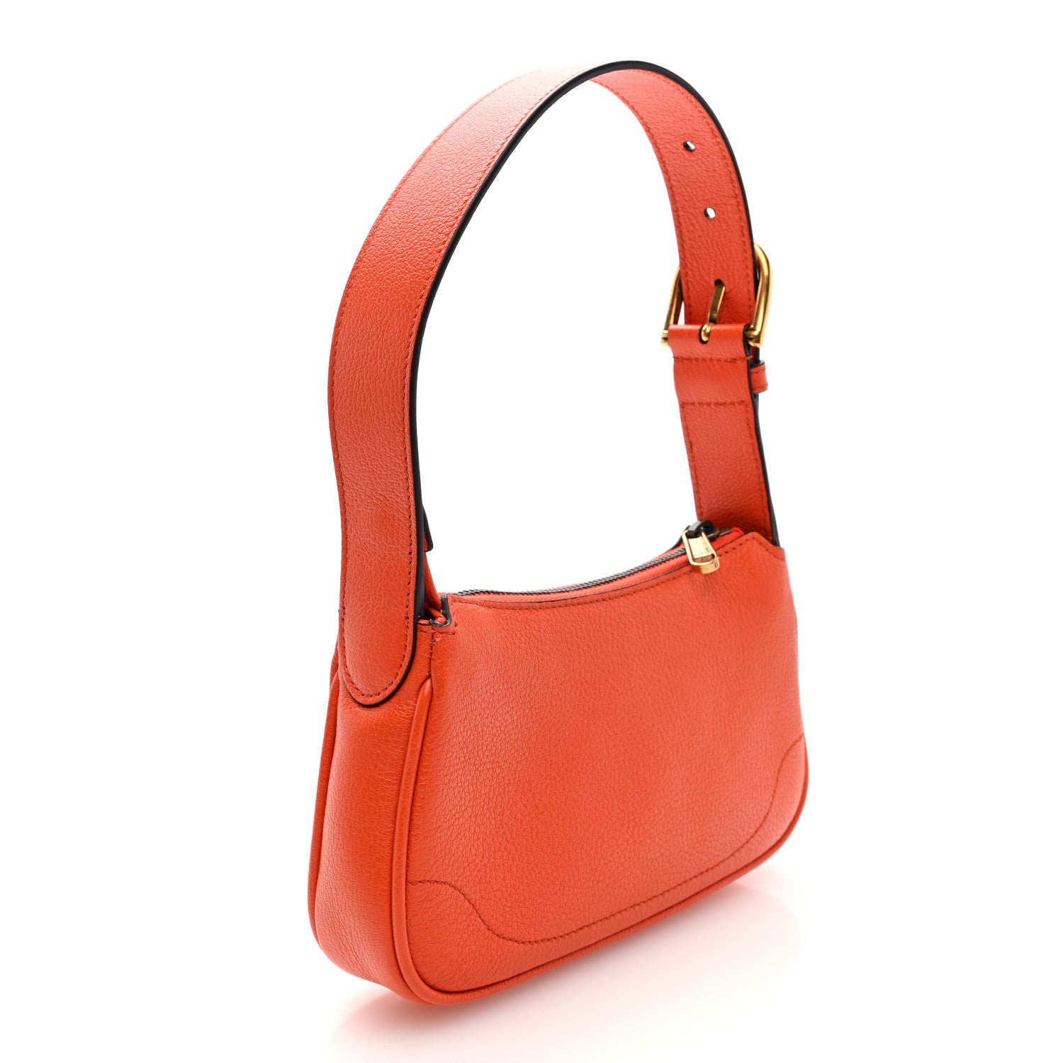 Gucci Goatskin Mini Aphrodite Shoulder Bag Orange 3 of 10
