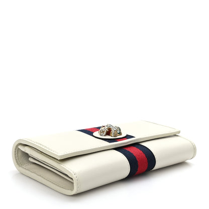Gucci Calfskin Web Rajah Continental Wallet White 4 of 8