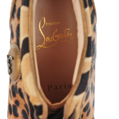 Christian Louboutin Pony Hair Leopard Venus Orlato 140 Booties 41 7 of 7