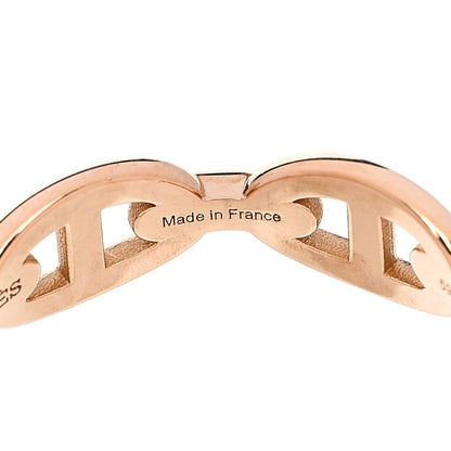 Hermes 18K Rose Gold PM Chaine d'Ancre Enchainee Ring 59 8.75 5 of 9