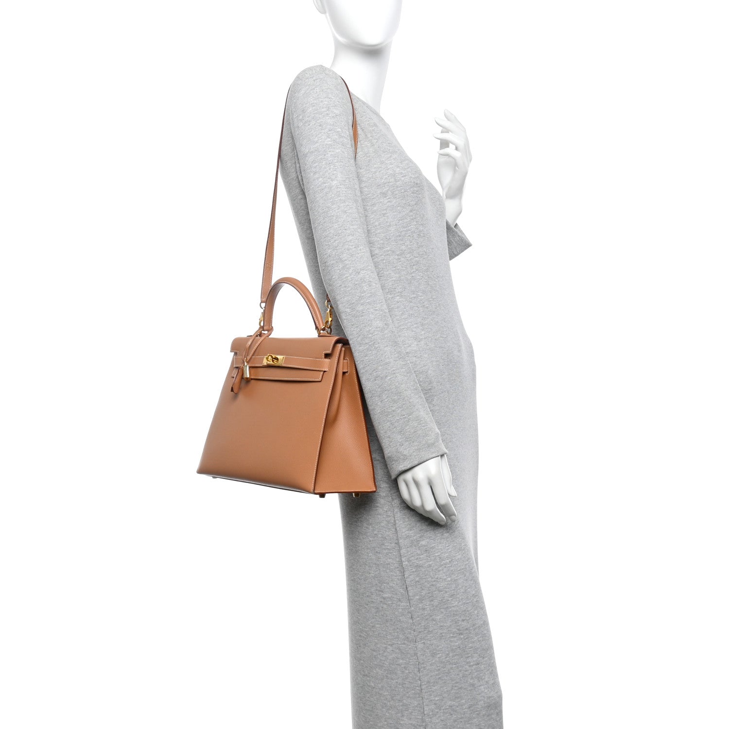 Hermes Courchevel Kelly Sellier 32 Tabac Camel 2 of 14