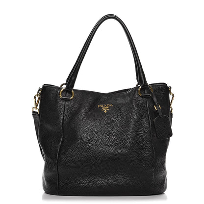 Prada Deerskin Shoulder Bag Black 1 of 15