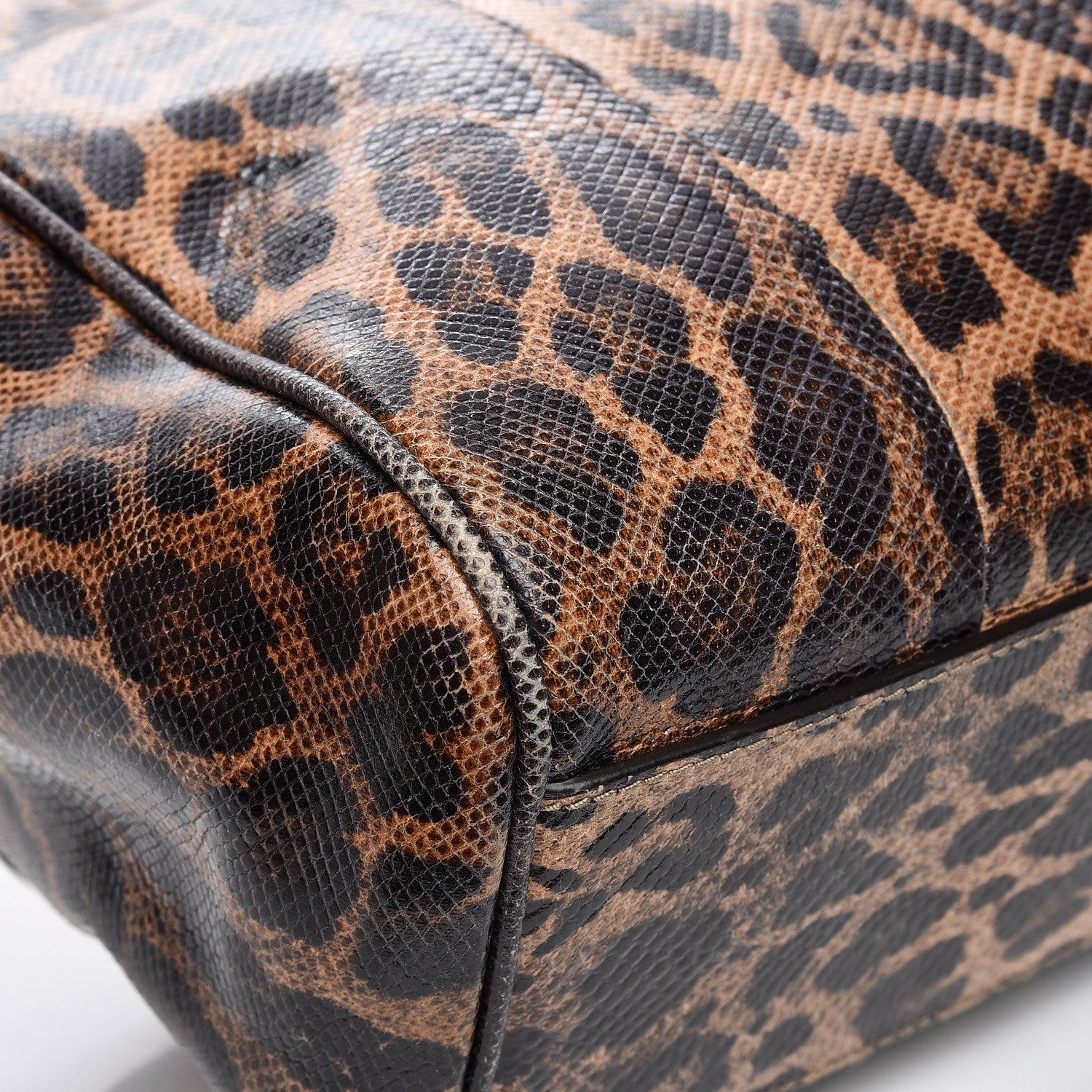 Dolce & Gabbana Calfskin Embossed Leopard Print Large Miss Sicily Shopper Tote 11 of 15