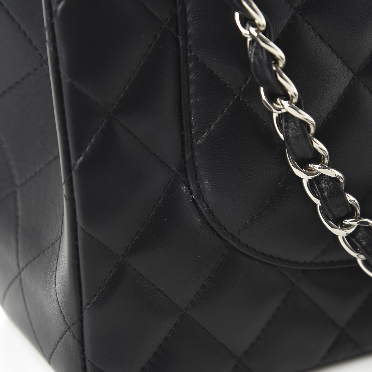 Chanel Lambskin Quilted Jumbo Double Flap Black 11 of 11