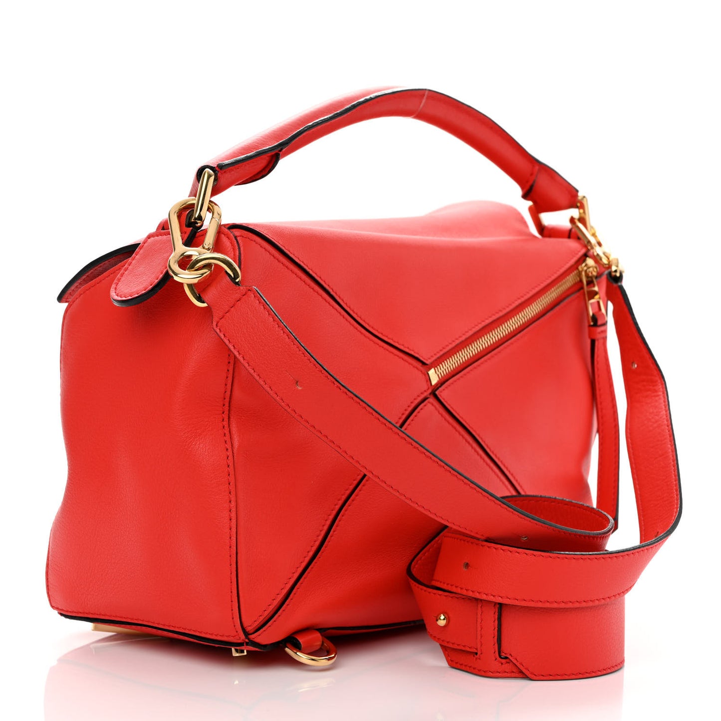 Calfskin Medium Puzzle Bag Scarlet