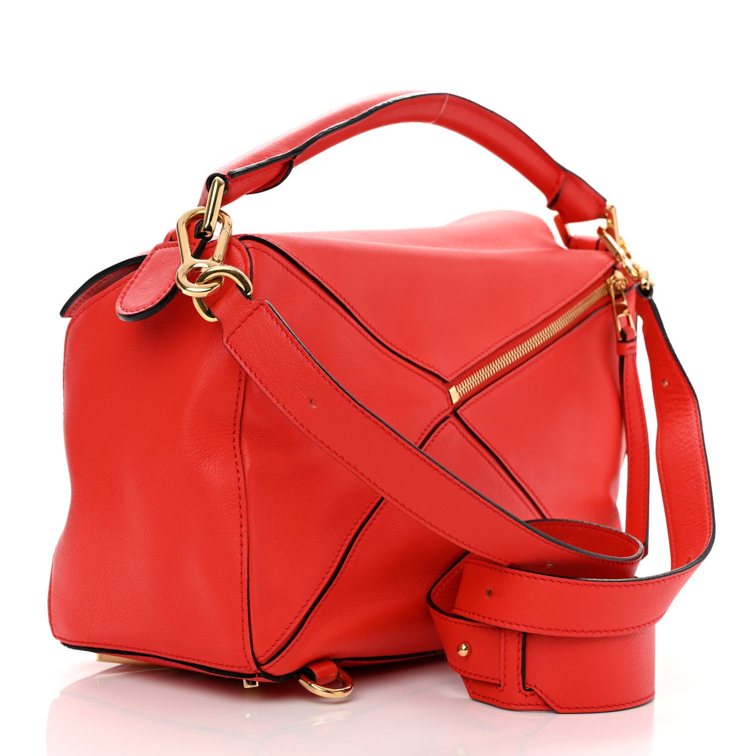 Loewe Calfskin Medium Puzzle Bag Scarlet 3 of 12