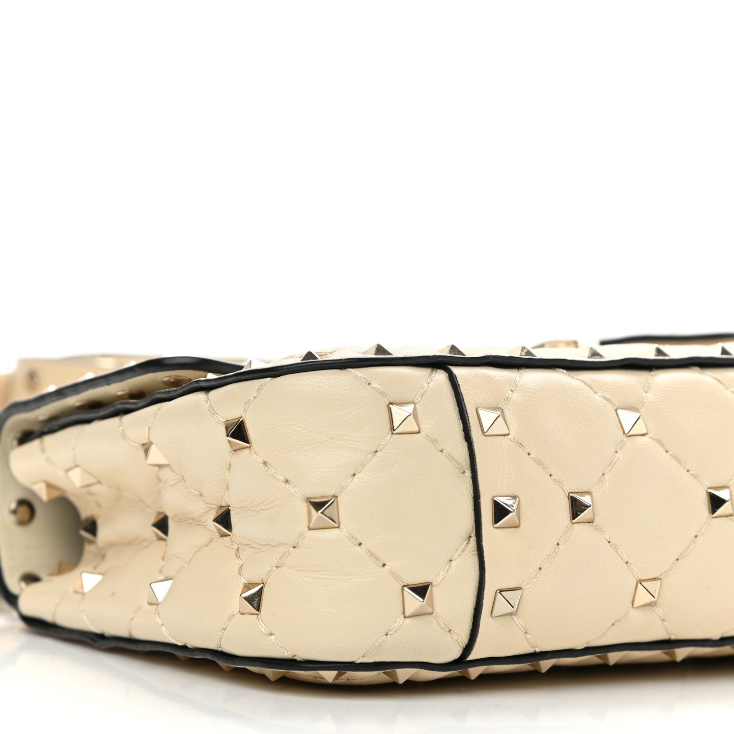 Valentino Garavani Nappa Small Rockstud Spike Shoulder Bag Light Ivory 8 of 14