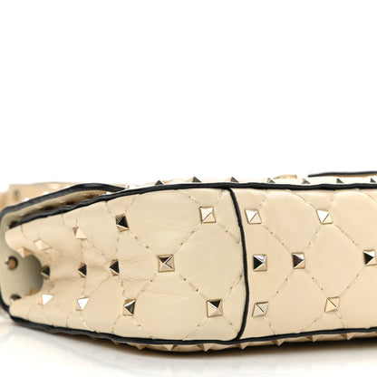 Valentino Garavani Nappa Small Rockstud Spike Shoulder Bag Light Ivory 8 of 14