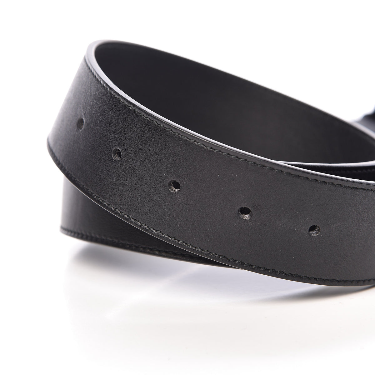 Gucci Moon Calfskin Pearl Double G 40mm Belt 80 32 Black Cream 4 of 6