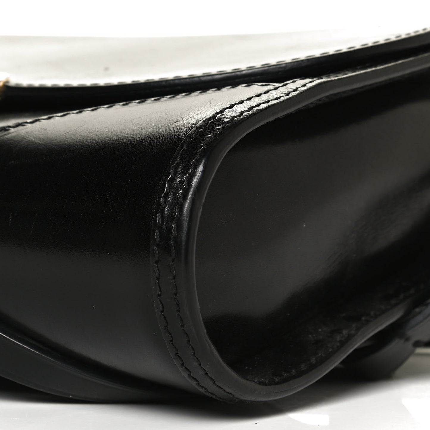 Polished Bridle Leather Small Abbott Crossbody Black