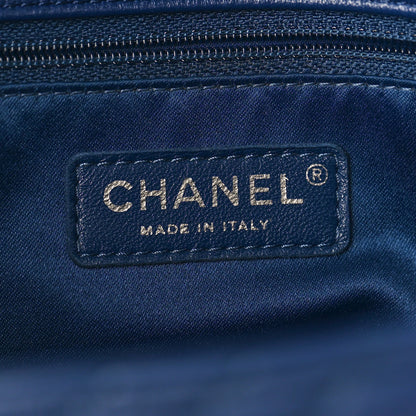 Chanel Lambskin Quilted Large CC Crossing Flap Navy 6 of 15