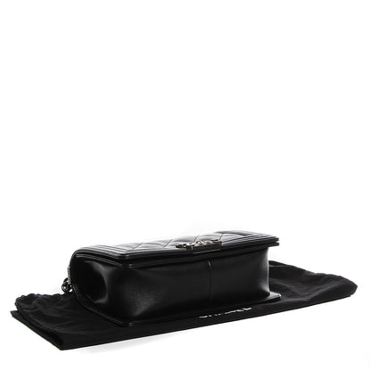 Chanel Calfskin Quilted Medium Double Stitch Boy Flap Black 4 of 9