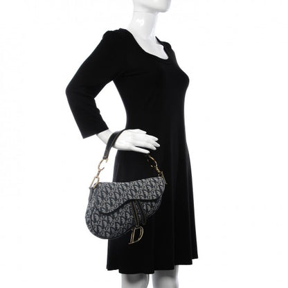 Christian Dior Monogram Saddle Bag Blue 2 of 7