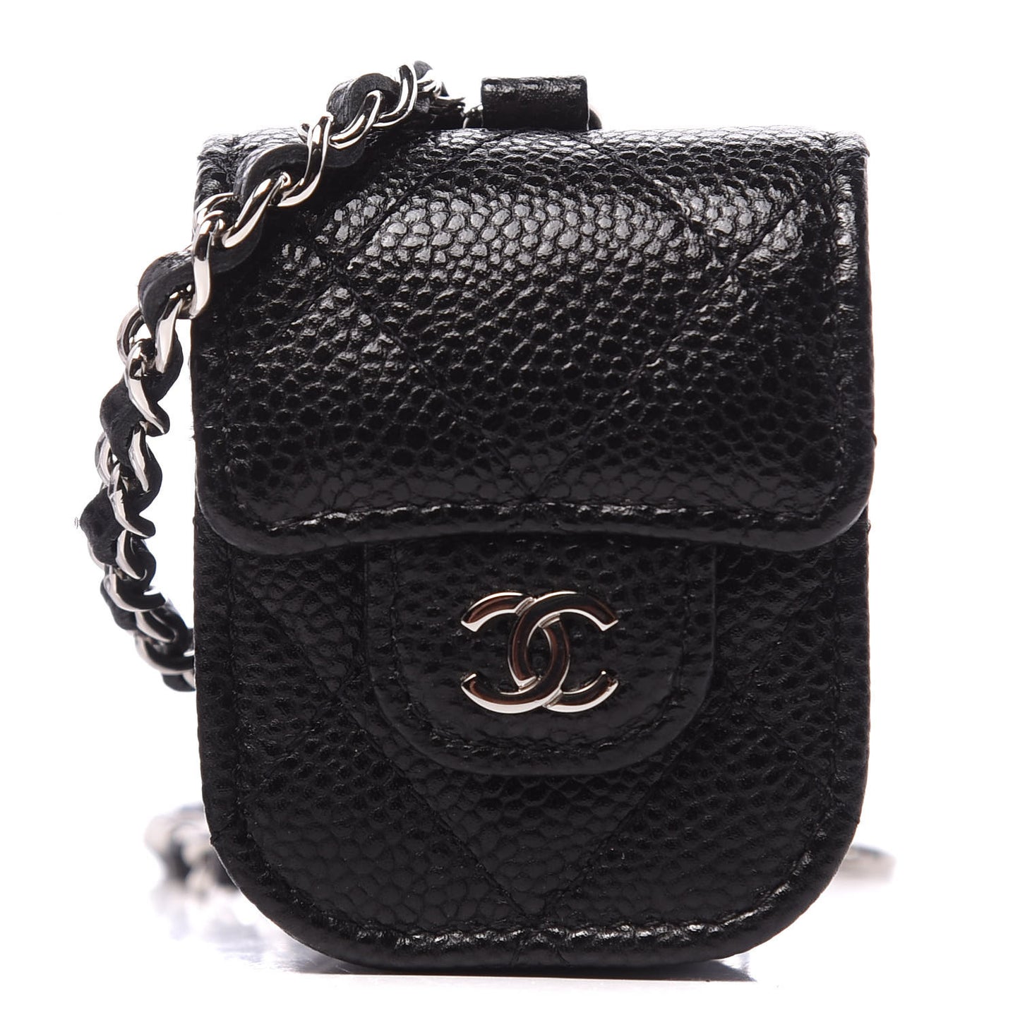 Caviar Quilted Airpods Case Black