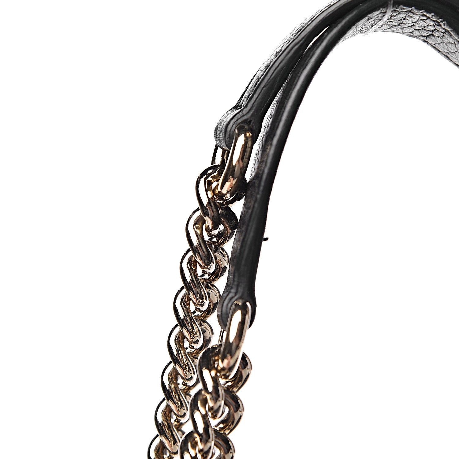 Gucci Pebbled Calfskin Medium Soho Chain Shoulder Bag Black 9 of 12