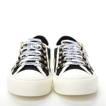 Christian Dior Canvas Womens Walk'n Dior Low Top Sneakers 37.5 Black 2 of 11