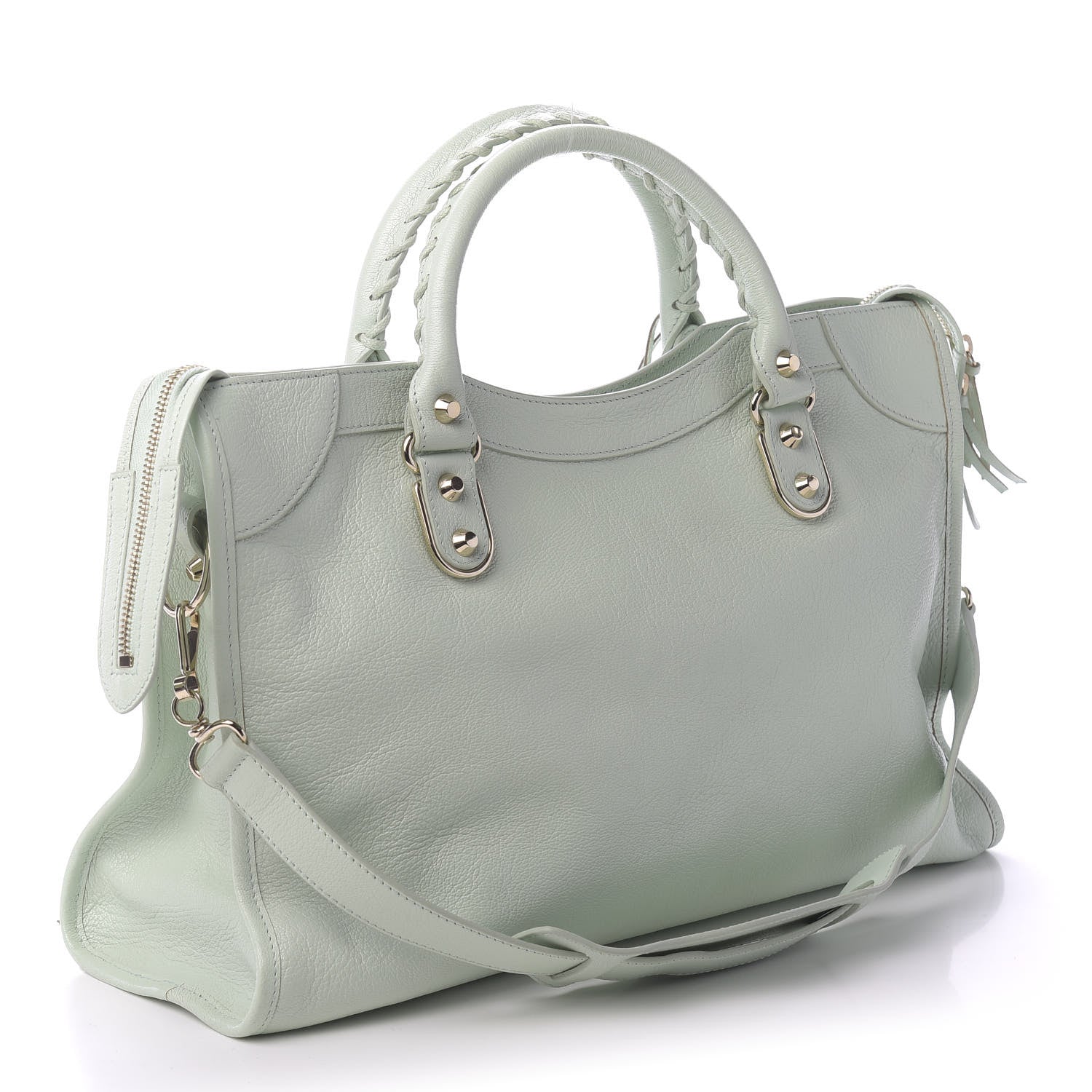 Balenciaga Chevre Gold Metallic Edge Hardware City Vert Anis 3 of 10