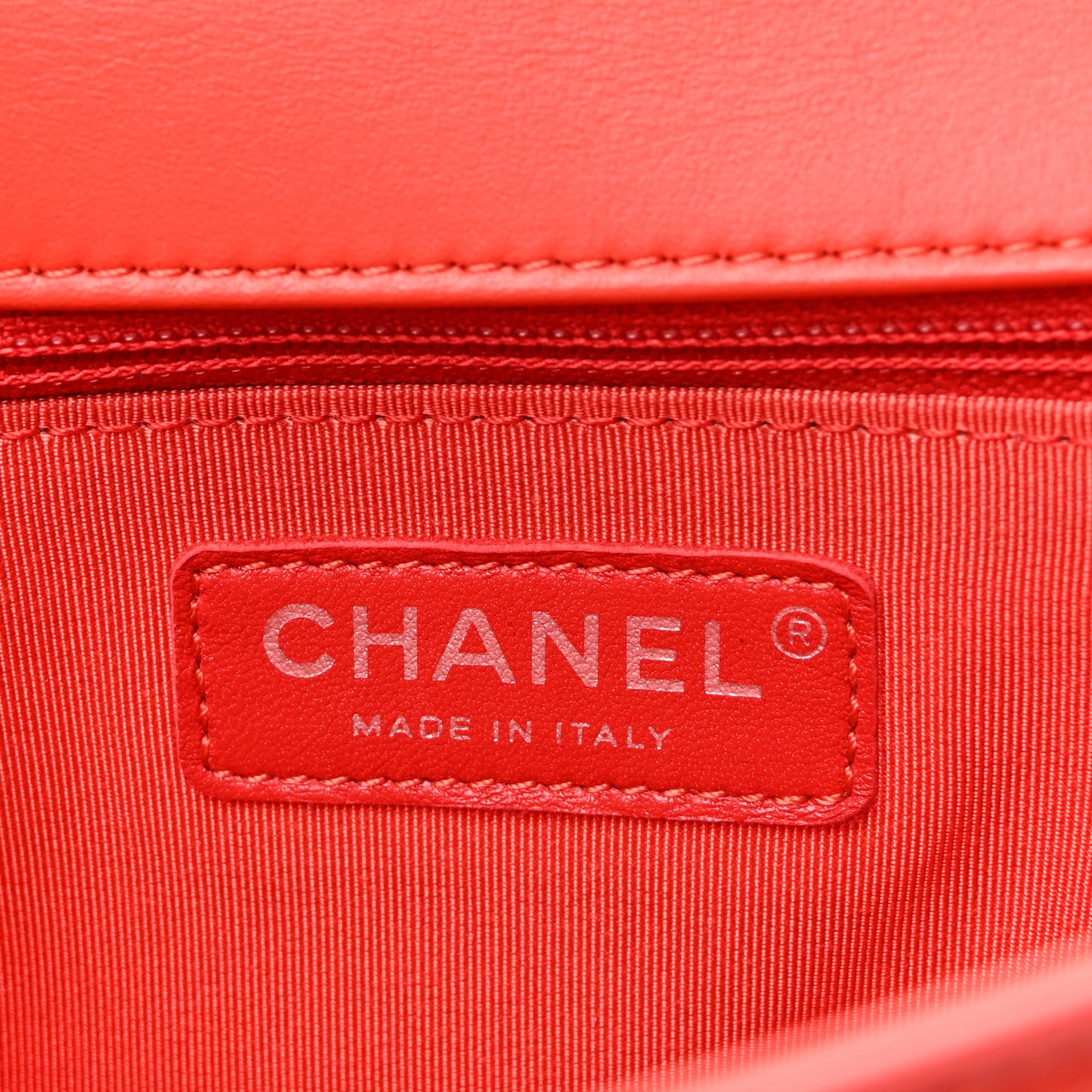 Calfskin Stitched Small Ring My Bag Flap Crossbody Red