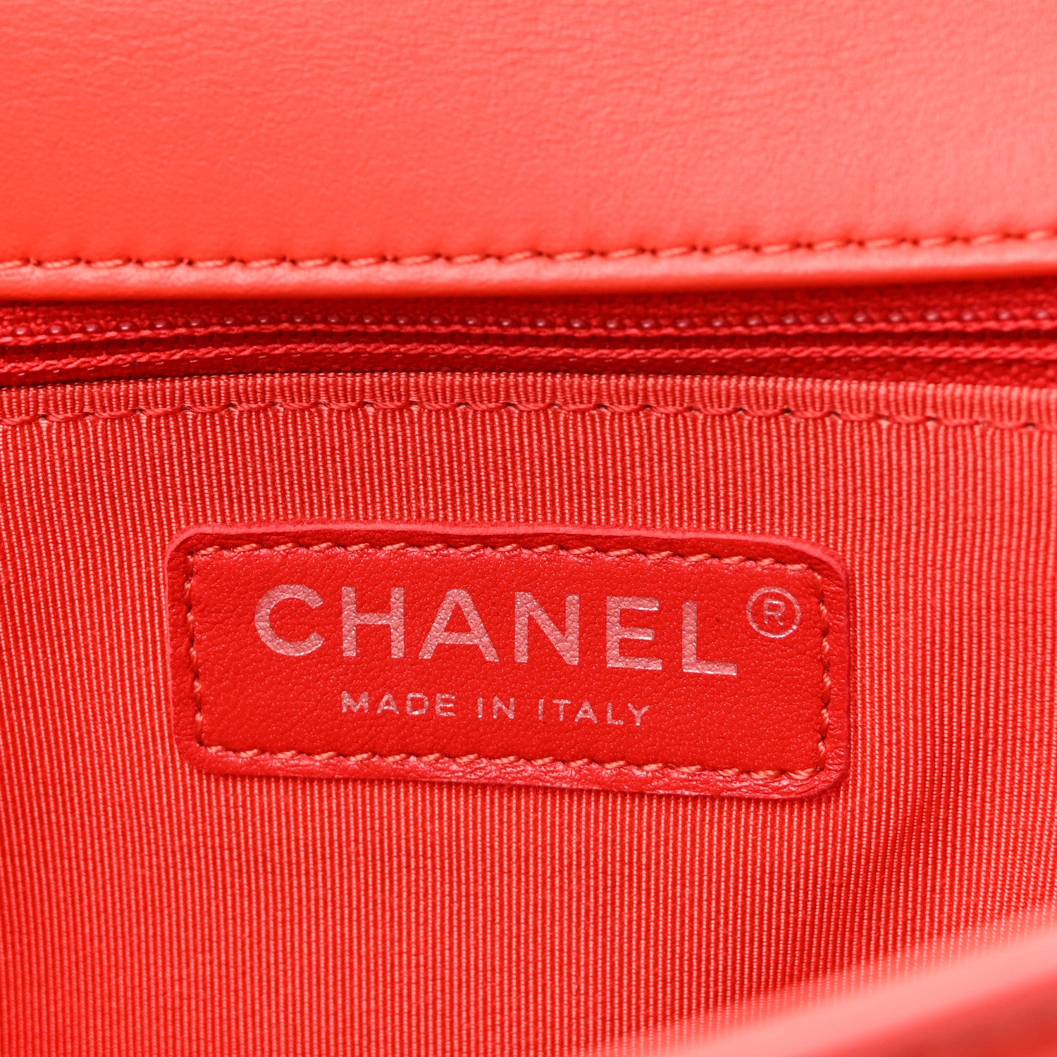 Chanel Calfskin Stitched Small Ring My Bag Flap Crossbody Red 6 of 10