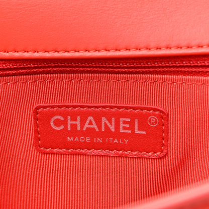 Chanel Calfskin Stitched Small Ring My Bag Flap Crossbody Red 6 of 10