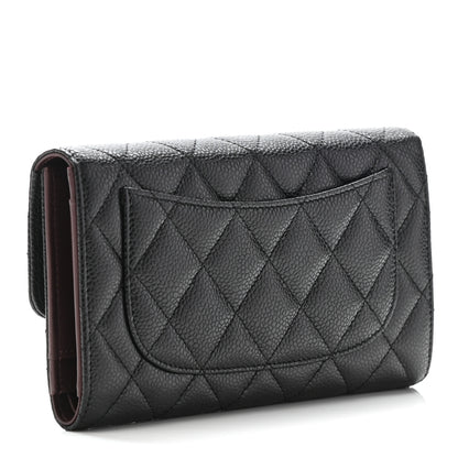 Chanel Caviar Quilted Large Flap Wallet Black 3 of 7