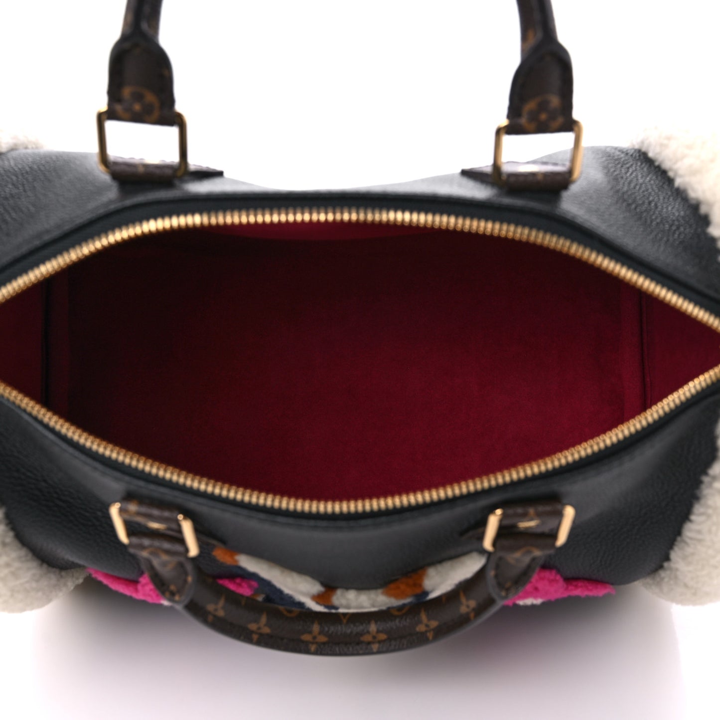 Calfskin Monogram Teddy Speedy Bandouliere 30 Black