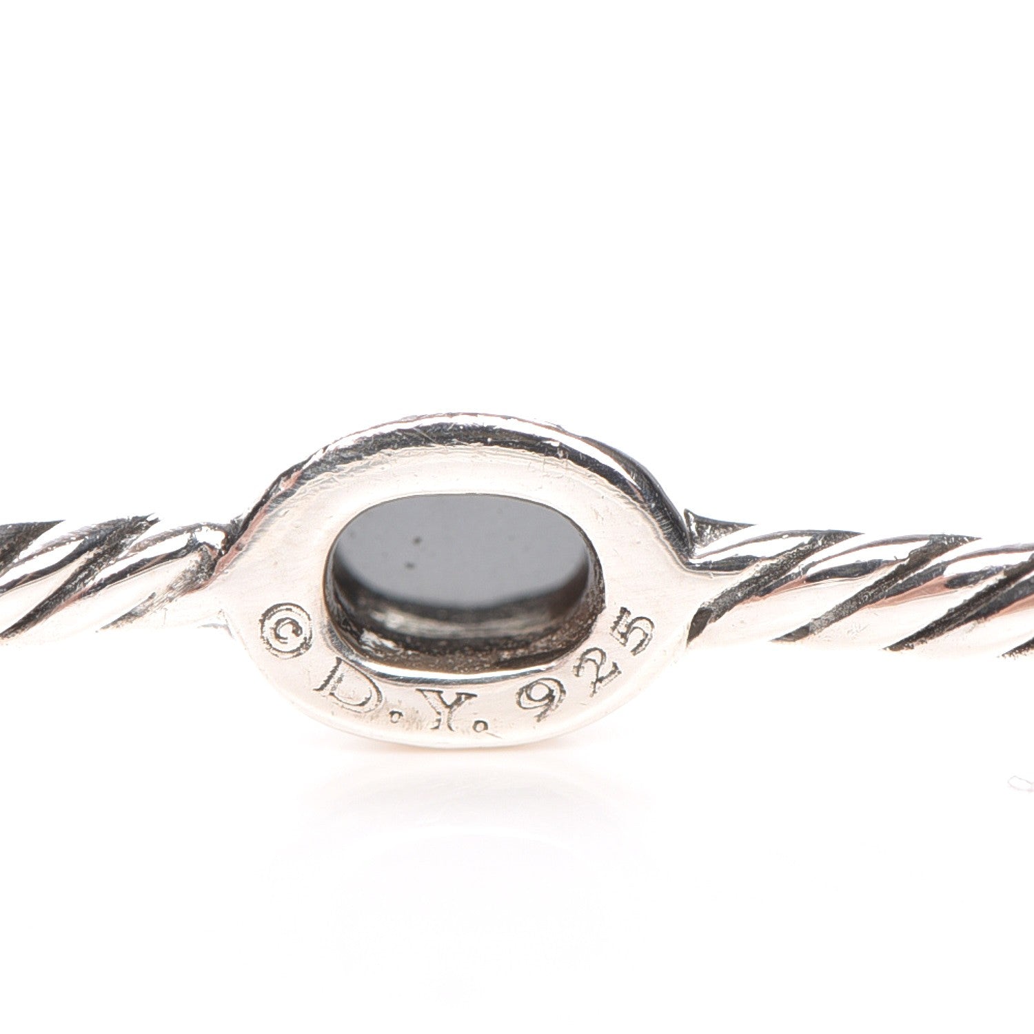 David Yurman Sterling Silver Hematine 3mm Color Classics Four Station Bangle 4 of 4