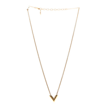 Louis Vuitton Essential V Necklace Gold 3 of 7