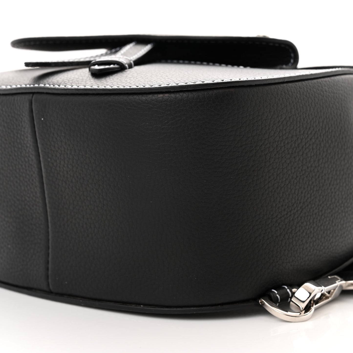 Calfskin Saddle Backpack Black